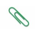 Pen2Paper Vinyl Coated Paper Clips #1 Standard Size 100 Pack GREEN PE46751